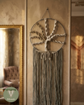 معلقة حائط مصنوعة يدوياً بفن(Macrame)